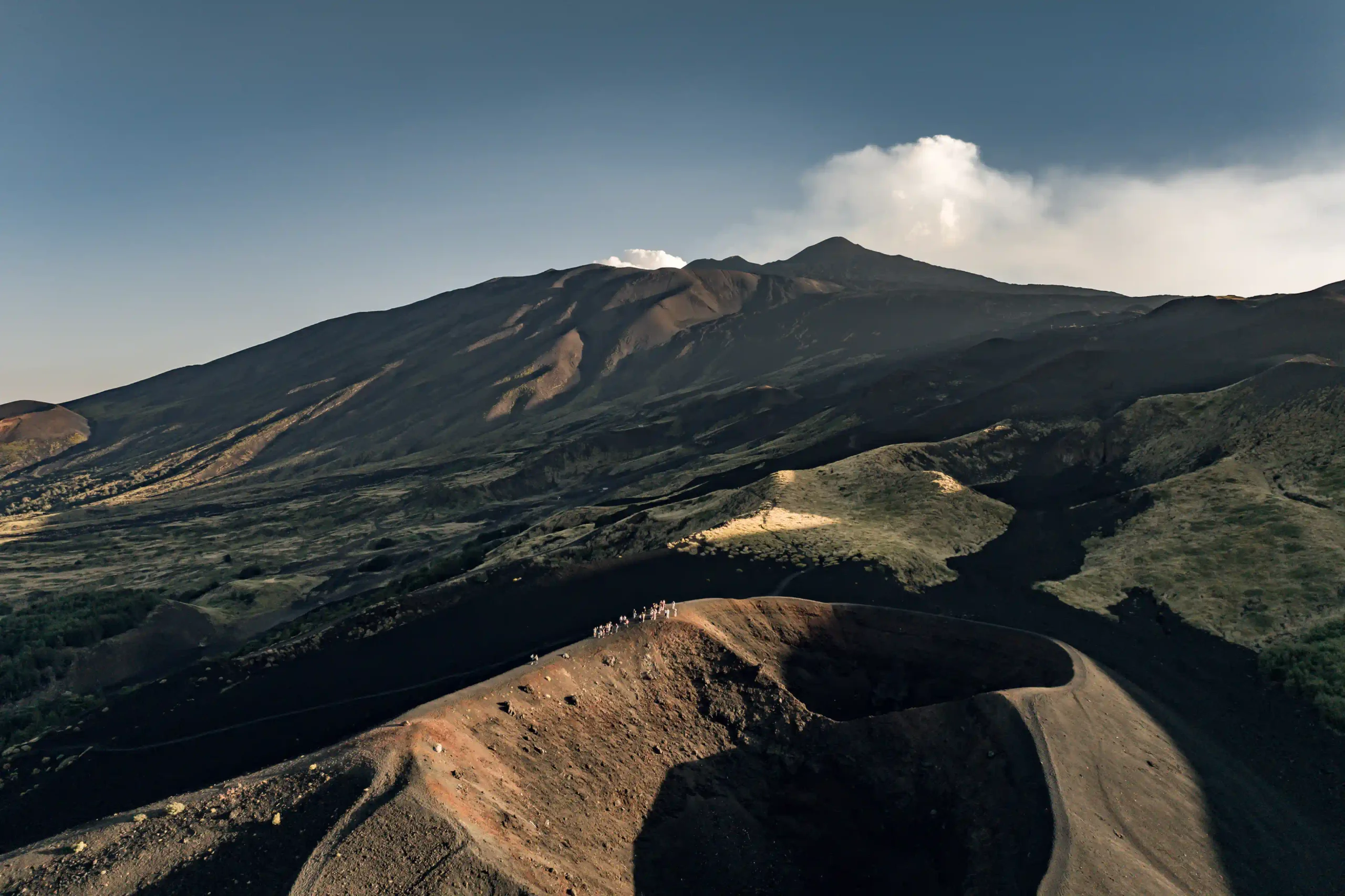 Panoramica crateri Etna 3000m Crateri 2002