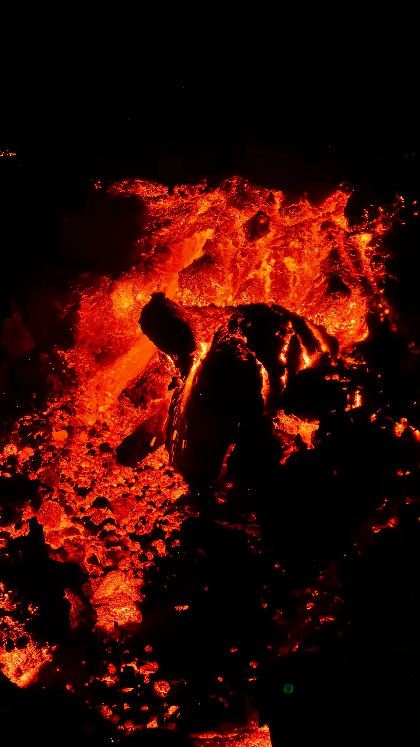 Actief lavafront van de Etna uitbarsting 2026