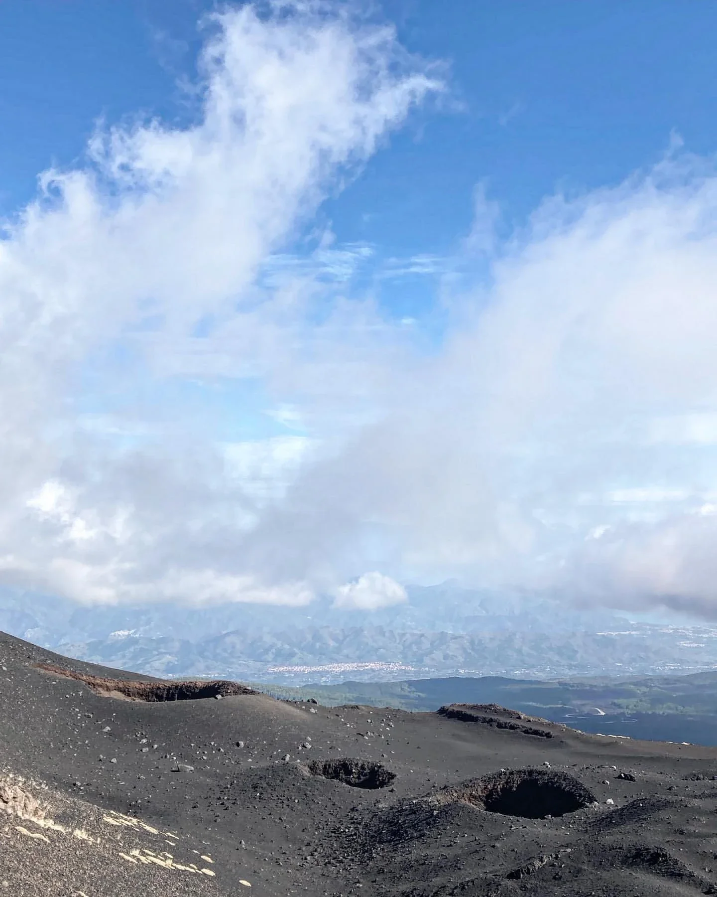 Panorama des cratères de la Faille Nord-Est de l'Etna