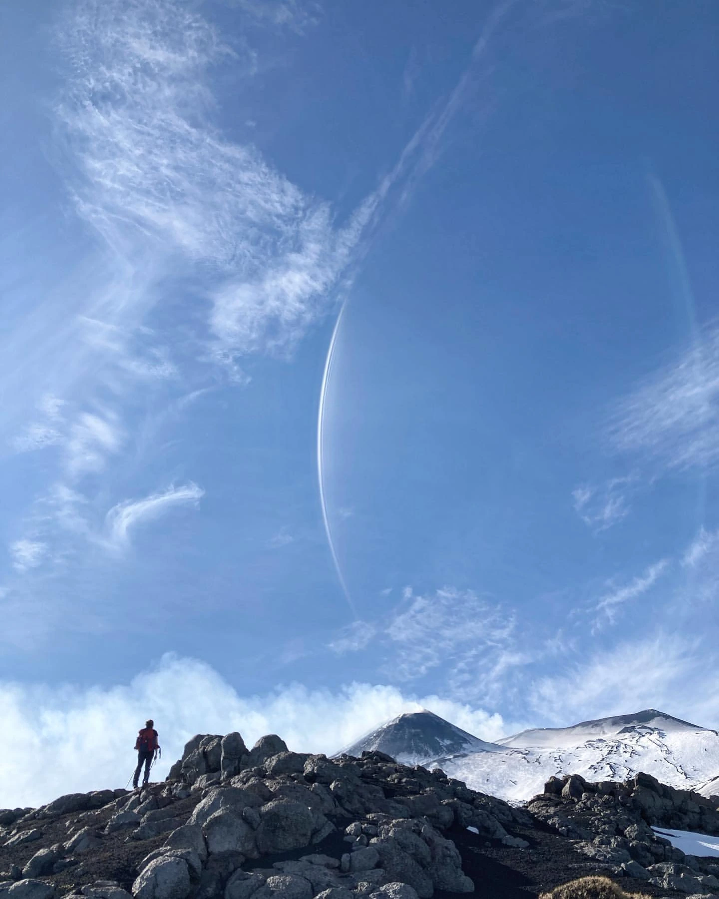 Vue des cratères sommitaux depuis l'observatoire de Pizzi Deneri