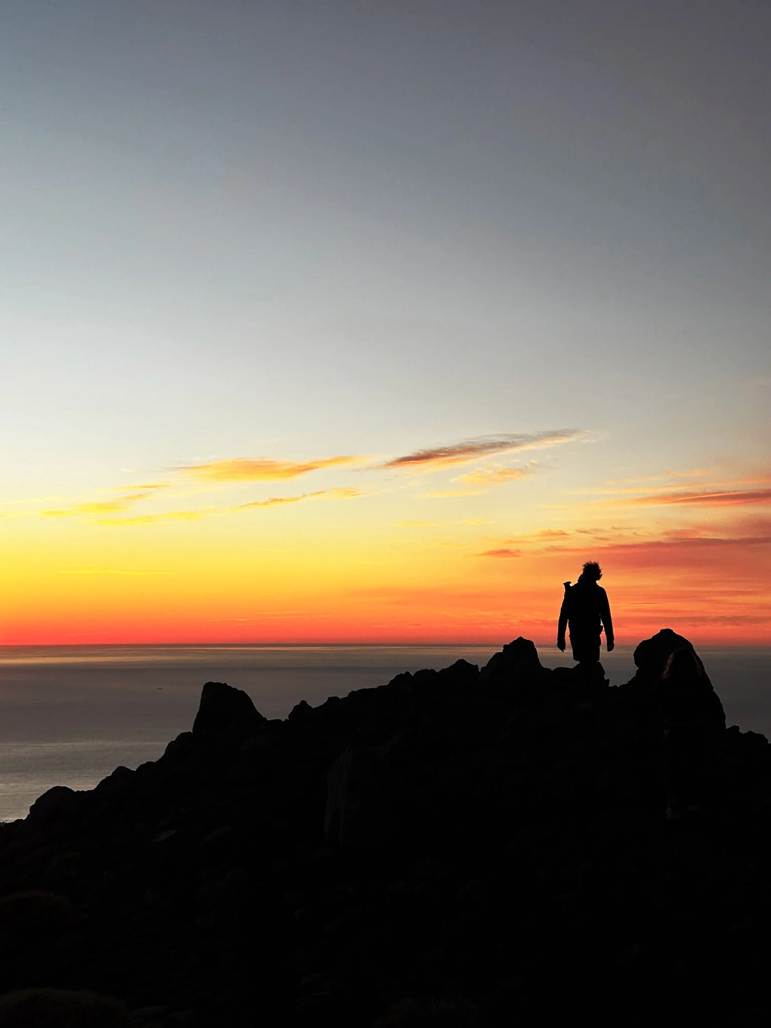 Coucher de soleil sur la crête de la Valle del Bove