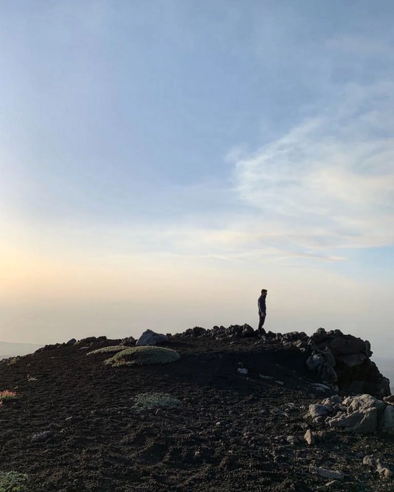 Horizon et profil de la crête de la Valle del Bove