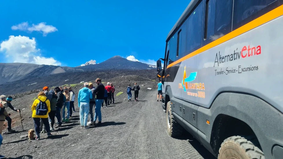 Éruption de l'Etna vue depuis l'Etna Nord